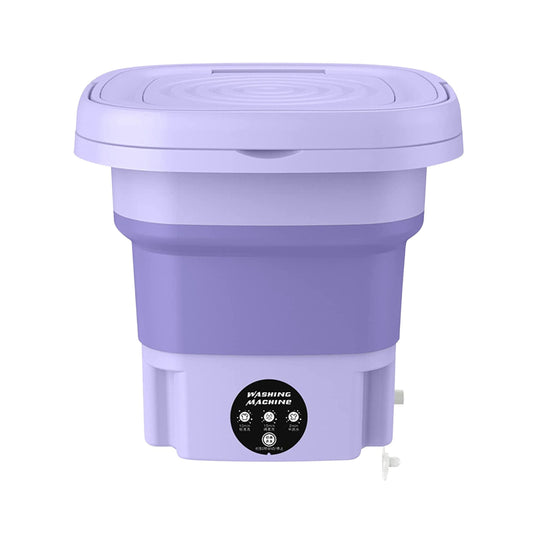 Foldable Portable Washing Machine with Detachable Drain Basket - 3 Modes, Electric - Ideal for Underwear, Socks, Towels, Baby Clothes