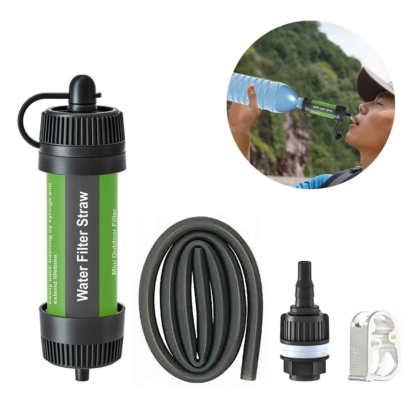 Portable Outdoor Water Filter Straw System